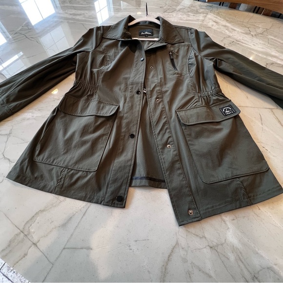 NWOT SAM EDELMAN Field Utility Jacket Lightweight Olive Green Military Safari M - Picture 11 of 16